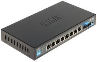 Basic switch poe bcs-b-sp08g-2sfp 8 prievadų sfp bcs basic kaina ir informacija | Komutatoriai (Switch) | pigu.lt