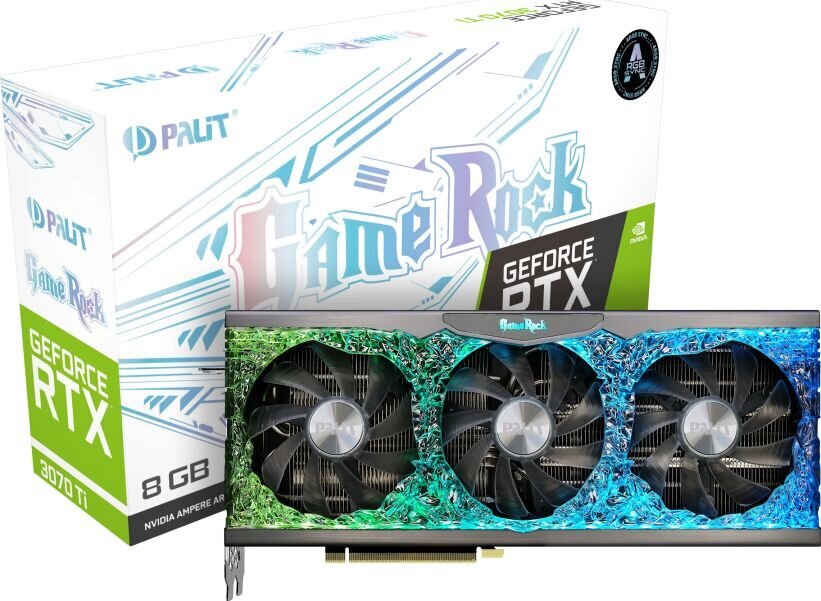 Palit GeForce RTX 3070 Ti GameRock (LHR) kaina ir informacija | Vaizdo plokštės (GPU) | pigu.lt