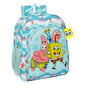 Mokyklinis krepšys Spongebob Stay positive Mėlyna Balta (32 x 38 x 12 cm) kaina ir informacija | Kuprinės mokyklai, sportiniai maišeliai | pigu.lt