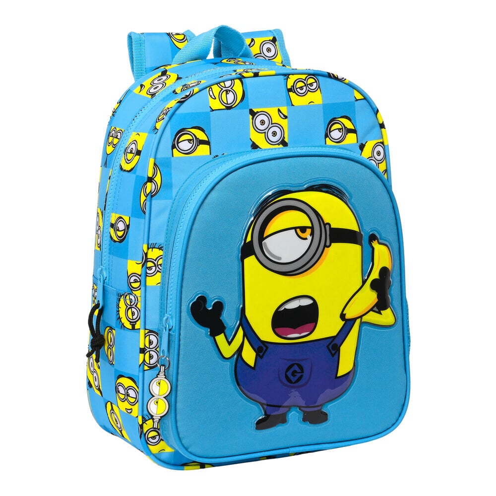 Mokyklinis krepšys Minions Minionstatic Mėlyna (26 x 34 x 11 cm) kaina ir informacija | Kuprinės mokyklai, sportiniai maišeliai | pigu.lt