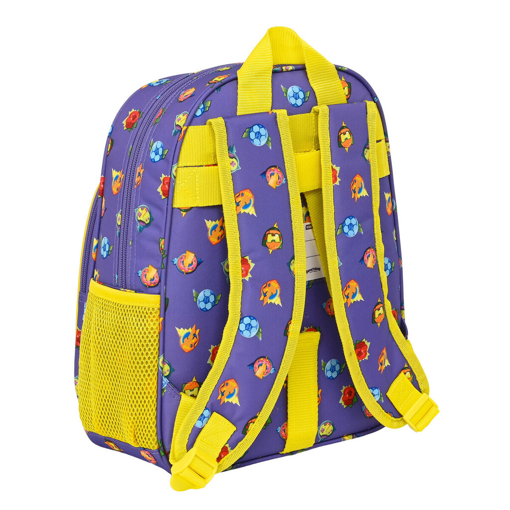 Mokyklinis krepšys SuperThings Guardians of Kazoom Purpurinė Geltona (27 x 33 x 10 cm) kaina ir informacija | Kuprinės mokyklai, sportiniai maišeliai | pigu.lt