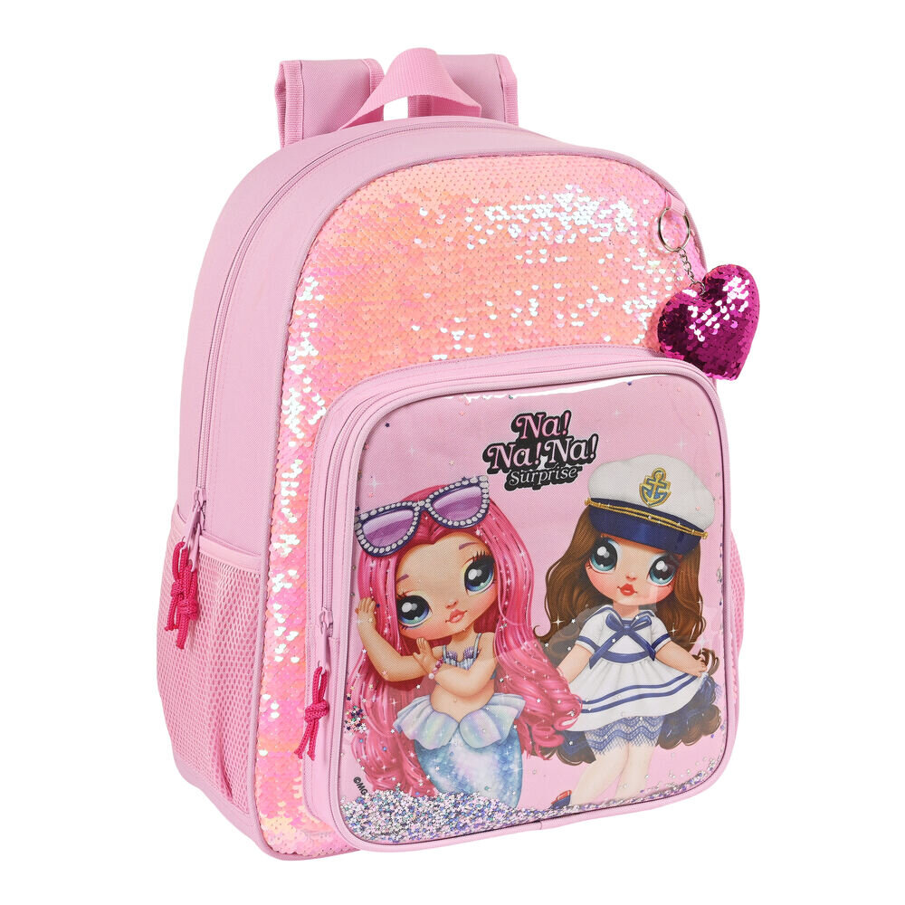 Mokyklinis krepšys Na!Na!Na! Surprise Sparkles Rožinė (33 x 42 x 14 cm) kaina ir informacija | Kuprinės mokyklai, sportiniai maišeliai | pigu.lt