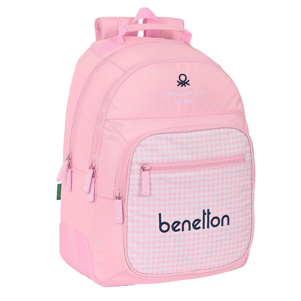Mokyklinis krepšys Benetton Vichy Rožinė (32 x 42 x 15 cm) kaina ir informacija | Kuprinės mokyklai, sportiniai maišeliai | pigu.lt