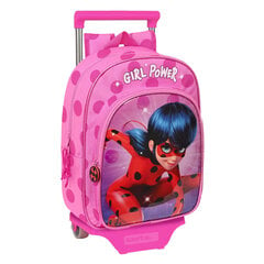 Школьный рюкзак с колесиками Lady Bug, фуксия, 26 x 34 x 11 см цена и информация | Школьные рюкзаки, спортивные сумки | pigu.lt