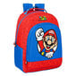 Mokyklinis krepšys Super Mario Raudona Mėlyna (32 x 42 x 15 cm) kaina ir informacija | Kuprinės mokyklai, sportiniai maišeliai | pigu.lt