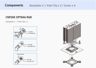 Zalman ZM-1700MKD Intel montavimo rinkinys kaina ir informacija | Korpusų priedai | pigu.lt