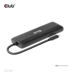 Док-станция CLUB3D USB Gen 1 Type-C 8-в-1 MST с двумя дисплеями 4K60Hz для путешествий цена и информация | Адаптеры, USB-разветвители | pigu.lt