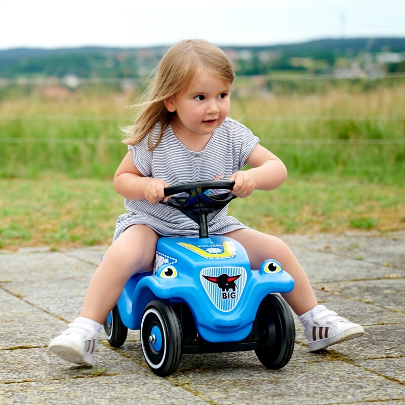 Paspiriamas automobilis - Bobby Car Police Rider, mėlynas kaina ir informacija | Žaislai kūdikiams | pigu.lt