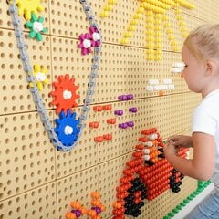 Medinės sienos Stem priedai - krumpliaračiai ir grandinė, 79 elementai kaina ir informacija | Lavinamieji žaislai | pigu.lt