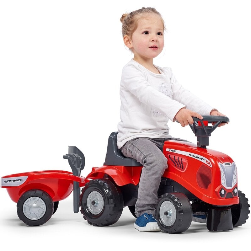 Paspiriamas traktorius su priekaba - Falk, raudonas kaina ir informacija | Žaislai kūdikiams | pigu.lt
