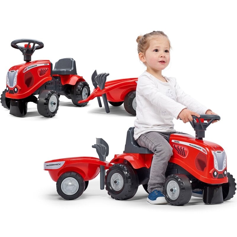 Paspiriamas traktorius su priekaba - Falk, raudonas цена и информация | Žaislai kūdikiams | pigu.lt