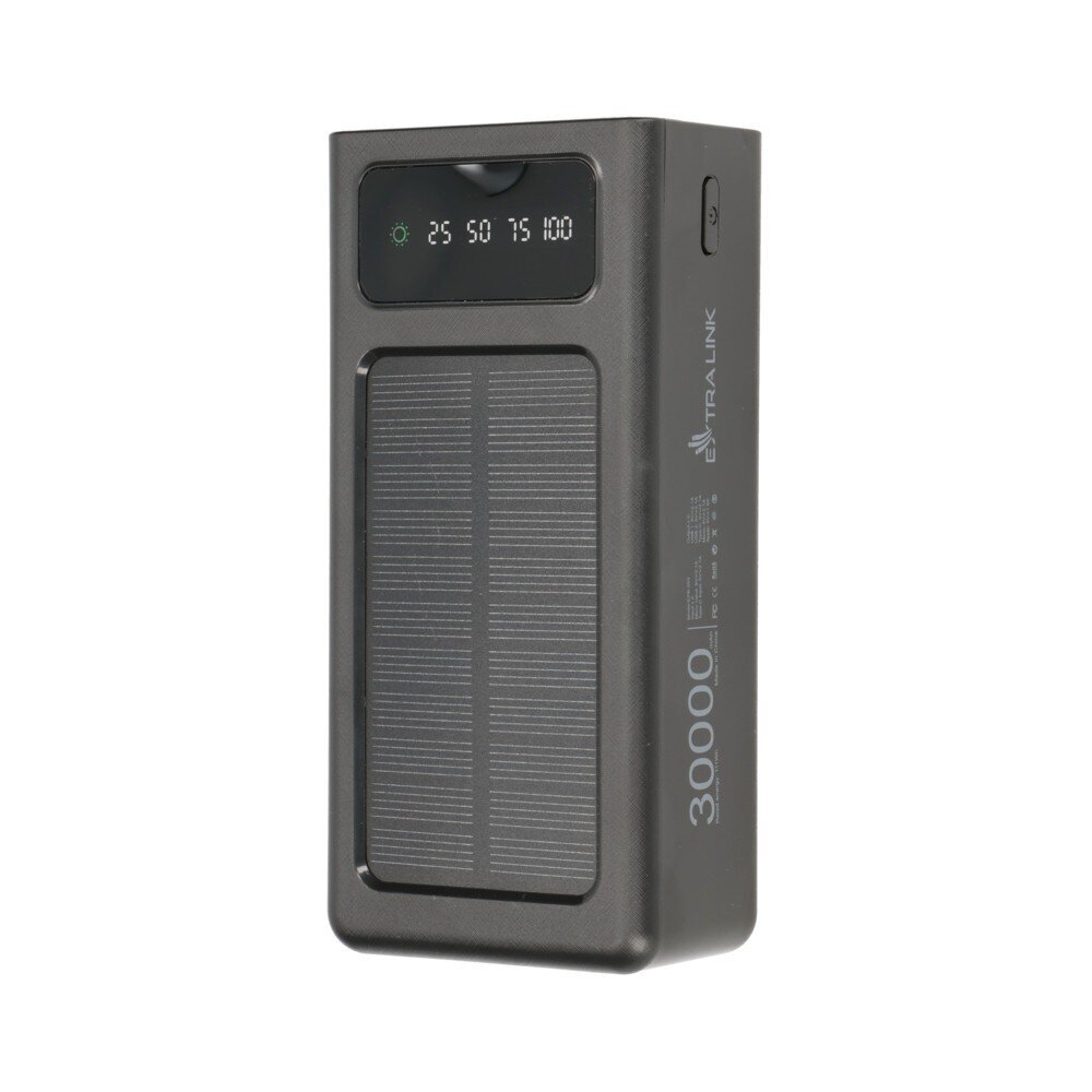 Atsarginis maitinimo šaltinis Extralink Solar EPB-093 30000 mAh, 4 x USB kaina ir informacija | Atsarginiai maitinimo šaltiniai (power bank) | pigu.lt