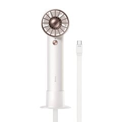 Baseus Flyer Turbine portable hand fan + USB-C cable (white) цена и информация | Поклонники | pigu.lt