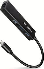 Axagon HMC-GL3A SuperSpeed USB-C hub + gigabit LAN kaina ir informacija | Adapteriai, USB šakotuvai | pigu.lt