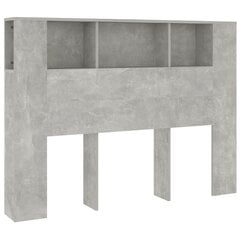 Galvūgalis-spintelė, betono pilkos spalvos, 140x18,5x104,5cm kaina ir informacija | Lovos | pigu.lt