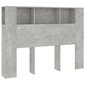 Galvūgalis-spintelė, betono pilkos spalvos, 140x18,5x104,5cm цена и информация | Lovos | pigu.lt