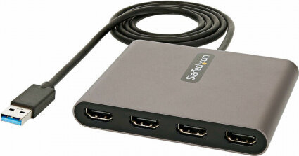 Adapteris Startech USB32HD4, USB 3.0, HDMI kaina ir informacija | Adapteriai, USB šakotuvai | pigu.lt