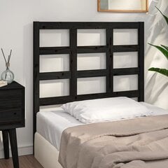 Изголовье кровати, 105,5x4x100 см, чёрное цена и информация | Кровати | pigu.lt