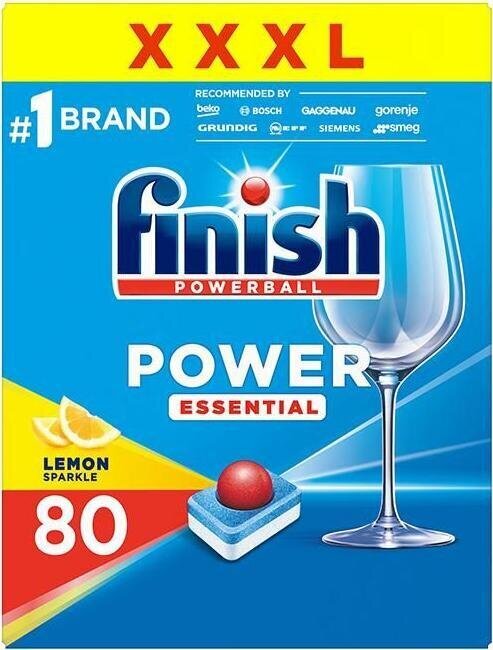 Finish Power Essential Lemon indaplovių tabletės, 80 vnt. цена и информация | Indų plovimo priemonės | pigu.lt