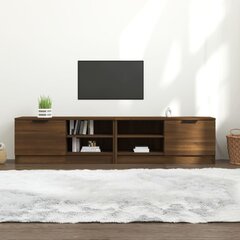 Televizoriaus spintelės, 2vnt., rudos, 80x35x36,5cm, mediena kaina ir informacija | TV staliukai | pigu.lt