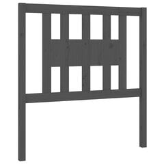 Изголовье кровати, 96x4x100 см, серое цена и информация | Кровати | pigu.lt