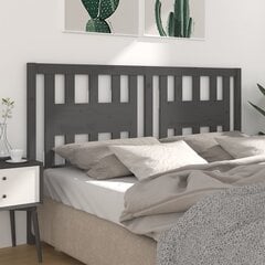 Изголовье кровати, 141x4x100 см, серое цена и информация | Кровати | pigu.lt