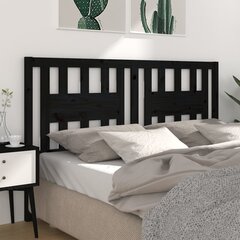 Изголовье кровати, 166x4x100 см, чёрное цена и информация | Кровати | pigu.lt