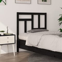 Изголовье кровати, 95,5x4x100 см, чёрное цена и информация | Кровати | pigu.lt