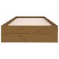 Lovos rėmas, medaus rudas, 75x190cm, mediena, vienvietis kaina ir informacija | Lovos | pigu.lt