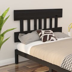 Изголовье кровати, 143,5x3x81 см, чёрное цена и информация | Кровати | pigu.lt