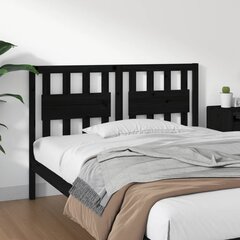 Изголовье кровати, 145,5x4x100 см, чёрное цена и информация | Кровати | pigu.lt