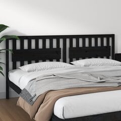 Изголовье кровати, 205,5x4x100 см, чёрное цена и информация | Кровати | pigu.lt