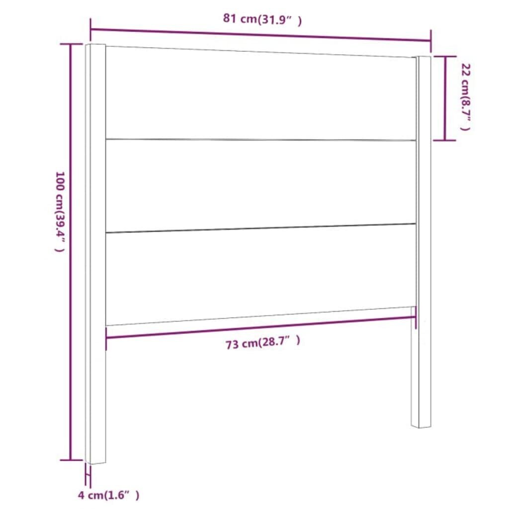 Galvūgalis, 81x4x100 cm kaina ir informacija | Lovos | pigu.lt