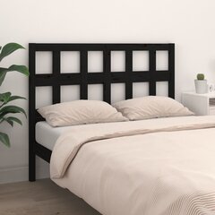 Изголовье кровати, 145,5x4x100 см, чёрное цена и информация | Кровати | pigu.lt