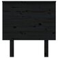 Lovos galvūgalis, juodas, 79x6x82,5cm, pušies medienos masyvas kaina ir informacija | Lovos | pigu.lt