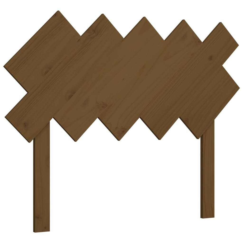 Lovos galvūgalis, Pušies medienos masyvas, 104x3x80,5cm, medaus ruda spalva kaina ir informacija | Lovos | pigu.lt