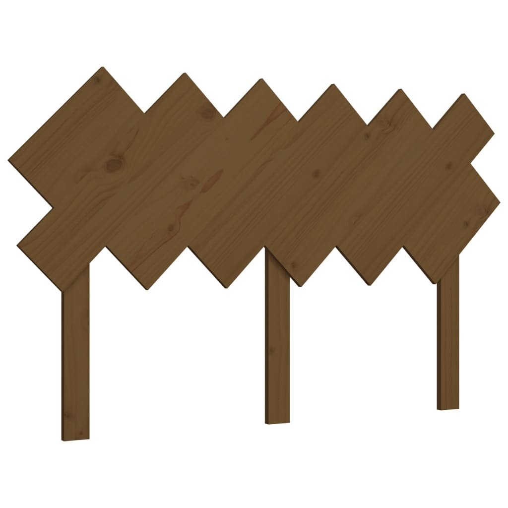 Lovos galvūgalis, Pušies medienos masyvas, 132x3x81cm, medaus ruda spalva kaina ir informacija | Lovos | pigu.lt