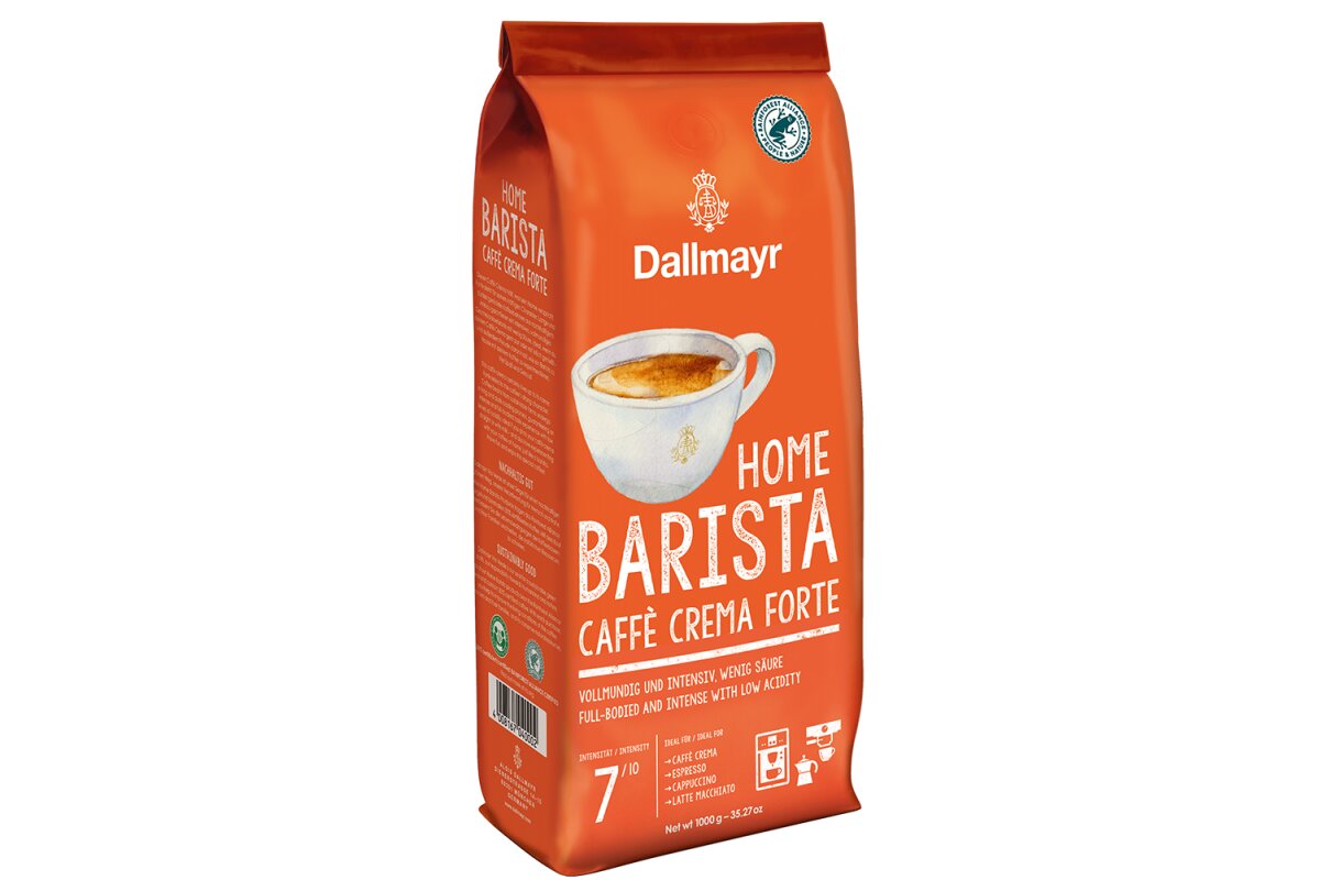 Dallmayr Home Barista Crema Forte 1kg, kavos pupelės kaina ir informacija | Kava, kakava | pigu.lt