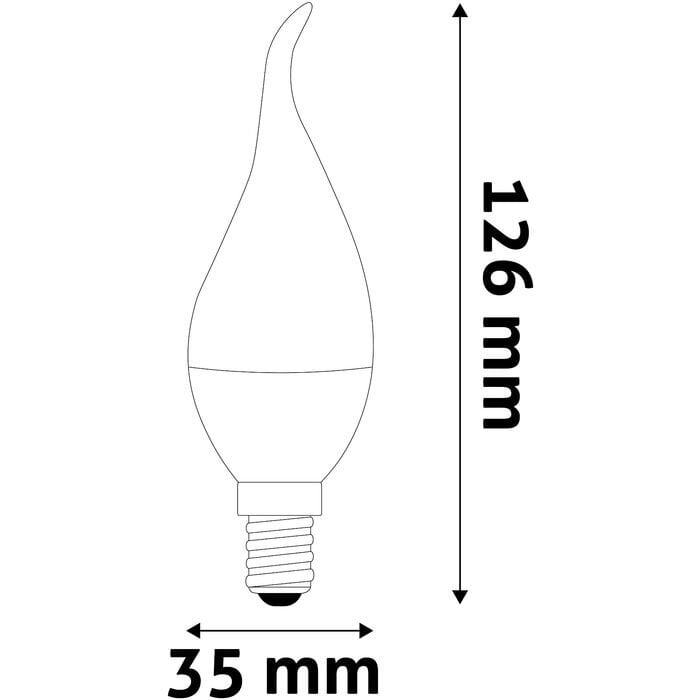 LED lemputė 6,5W E14 AVIDE žvakė kaina ir informacija | Elektros lemputės | pigu.lt