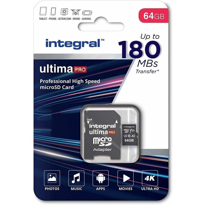 UltimaPRO microSDXC 64GB kaina ir informacija | Atminties kortelės telefonams | pigu.lt