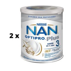 Pieno mišinys NAN OPTIPRO Plus 3, kūdikiams nuo 1 metų, 650 g x 2 vnt pakuotė kaina ir informacija | Tolesnio maitinimo mišiniai | pigu.lt