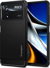 Spigen Rugged Armor POCO X4 Pro 5G Matte black kaina ir informacija | Telefono dėklai | pigu.lt