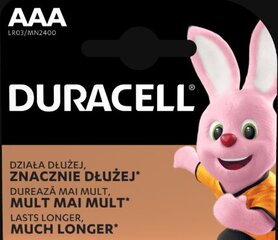 Baterijas Duracell AAA LR03 4pack цена и информация | Батарейки | pigu.lt