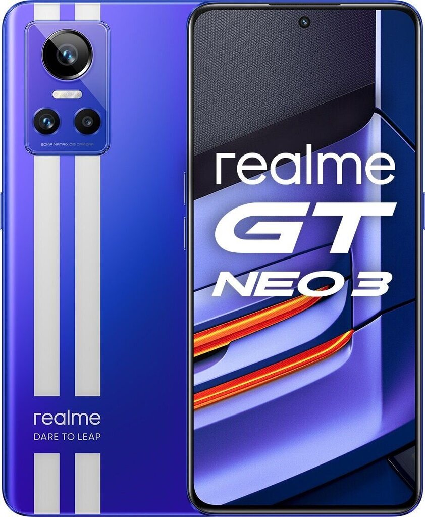 Realme GT Neo 3 5G 150W, Dual SIM, 12GB/256GB Blue kaina ir informacija | Mobilieji telefonai | pigu.lt