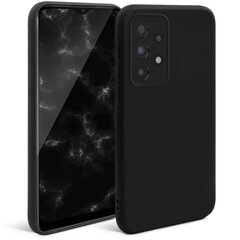 Moozy Minimalist Silikoninis Dėklas Samsung Galaxy A13, Juoda - Matinės Dangos Plonas TPU Dėklas kaina ir informacija | Telefono dėklai | pigu.lt