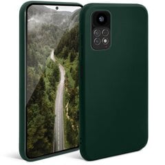 Moozy Minimalist Silikoninis Dėklas Xiaomi Redmi Note 11 Pro 5G, Xiaomi Redmi Note 11 Pro, Tamsiai Žalias - Matinės Dangos Plonas TPU Dėklas kaina ir informacija | Telefonų dėklai | pigu.lt