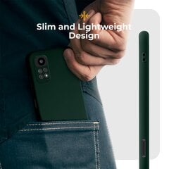 Moozy Minimalist Silikoninis Dėklas Xiaomi Redmi Note 11 Pro 5G, Xiaomi Redmi Note 11 Pro, Tamsiai Žalias - Matinės Dangos Plonas TPU Dėklas kaina ir informacija | Telefono dėklai | pigu.lt