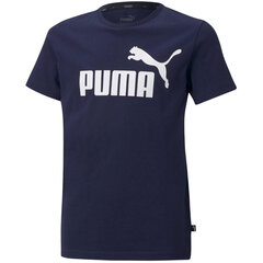 Детская футболка Puma ESS Логотип Tee темно-синий 586960 06 цена и информация | Рубашки для мальчиков | pigu.lt