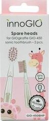 Pakaitinės dantų šepetėlio galvutės InnoGIO GIOGiraffe, GIO-450BHP, rožinės kaina ir informacija | Elektrinių dantų šepetėlių antgaliai | pigu.lt