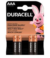 DURACELL Базовые батарейки AAA / LR03 Блистер 4 шт. цена и информация | Батарейки | pigu.lt